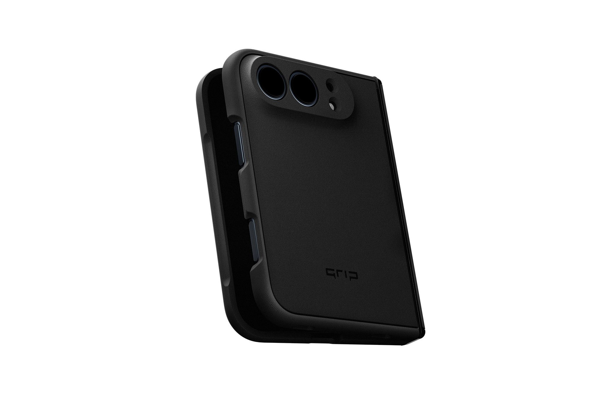 An iPhone Ultra with a Grip Case applied