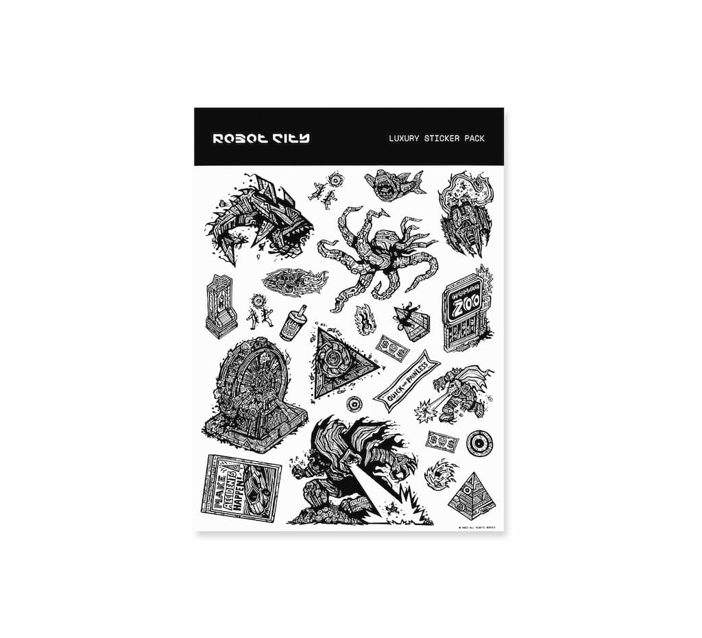 Derelict Robot Sticker Packs – Derelict Robot Industries