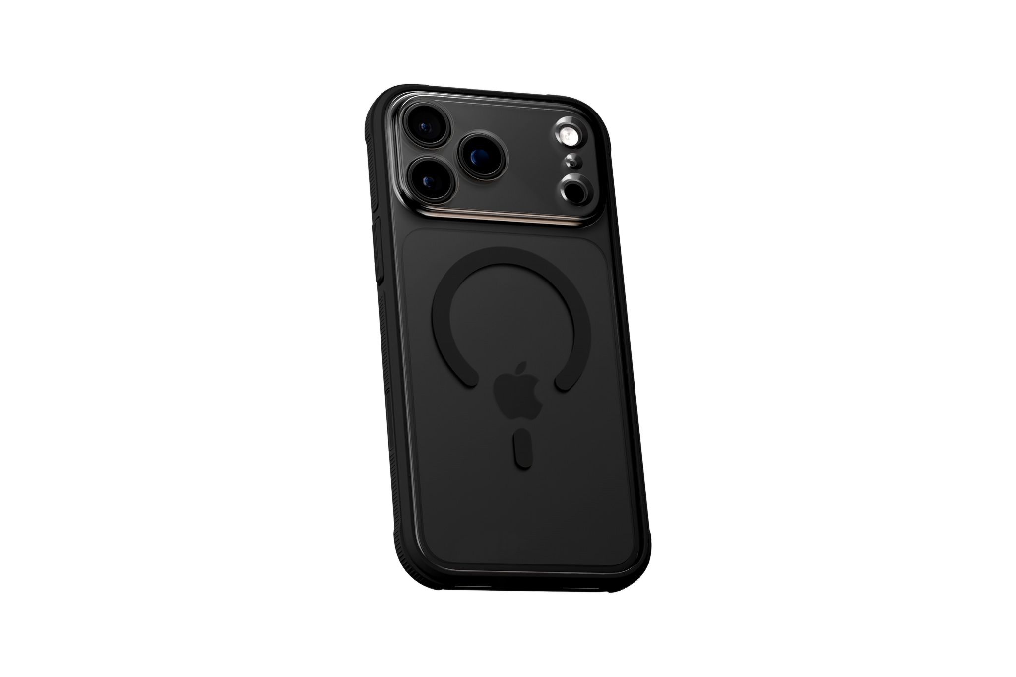 iPhone 18 Pro in Black with a dbrand Ghost Case applied